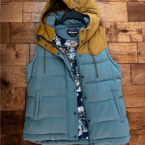 Patagonia Two-Tone Hooded Puffer Vest